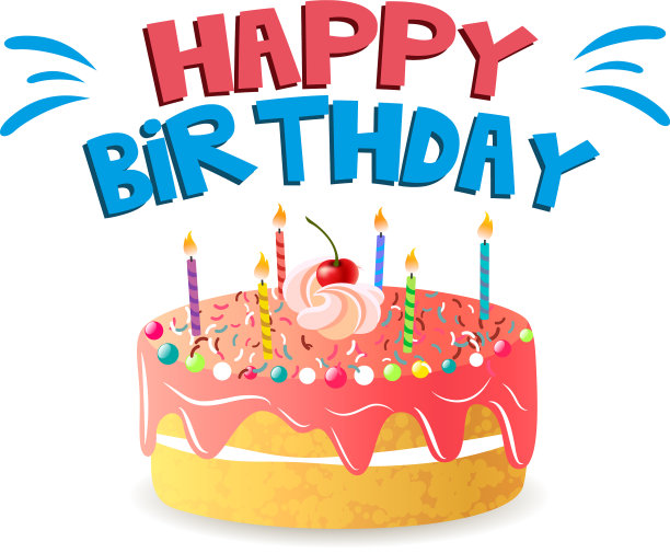 生日快乐大蛋糕背景图像图片下载