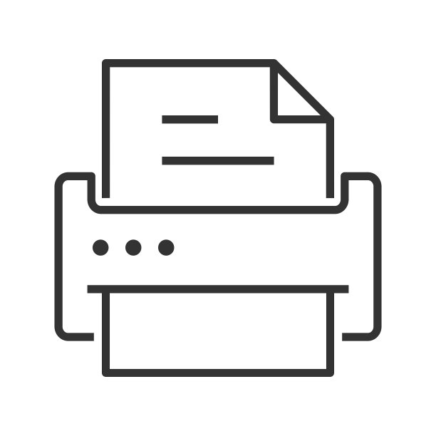 打印机线条图标图片下载