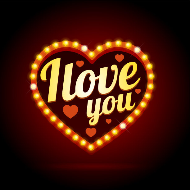 老式霓虹灯心框灯泡图片下载