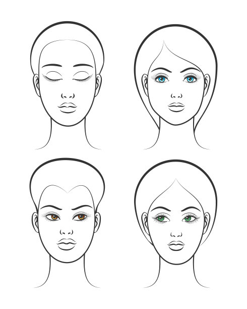 美丽女性脸套图片下载