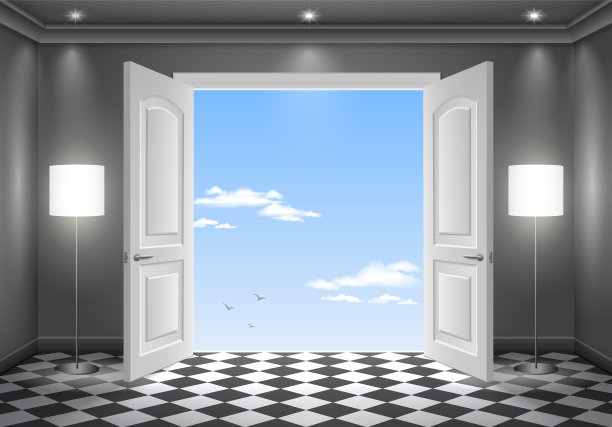 打开天空中的门图片下载