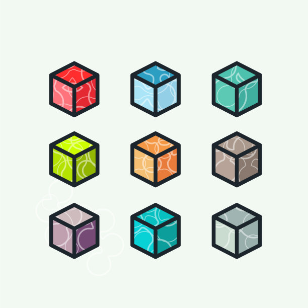 最小几何多色符号集的集合图片下载