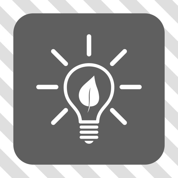 生态灯泡圆形方块按钮图片下载