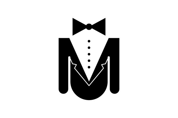 男士西装和领带标志设计的灵感图片下载