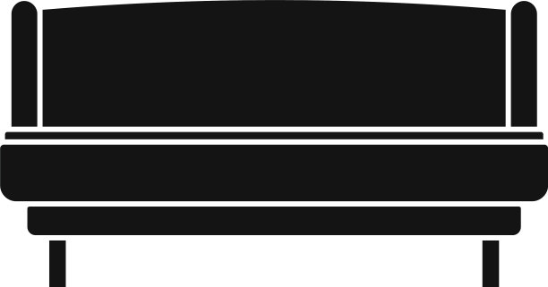 坚固的沙发图标简单的风格图片下载