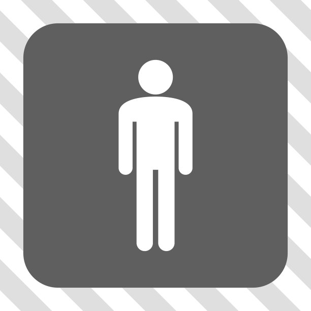 男人圆角方形按钮图片下载