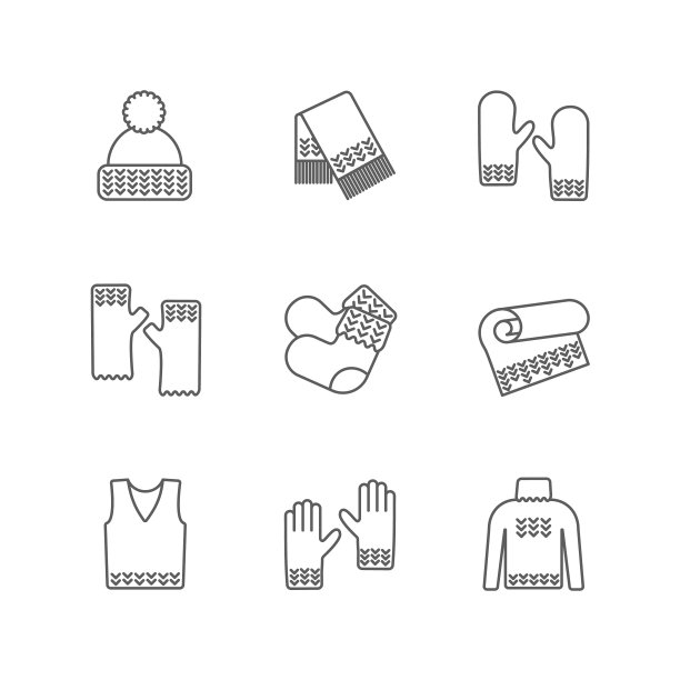 针织冬装图标套装针织衣服图片下载