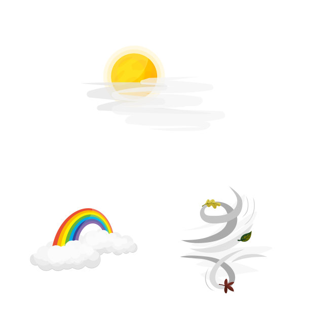 天气和气候符号集的设计图片下载