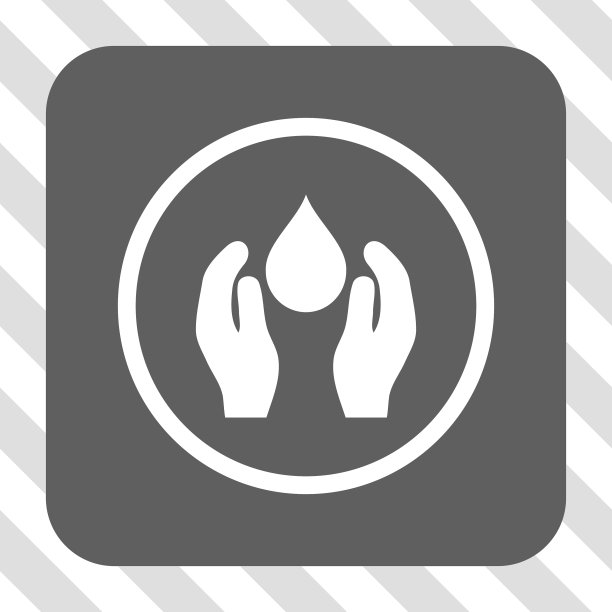 水护理圆角方形按钮图片下载