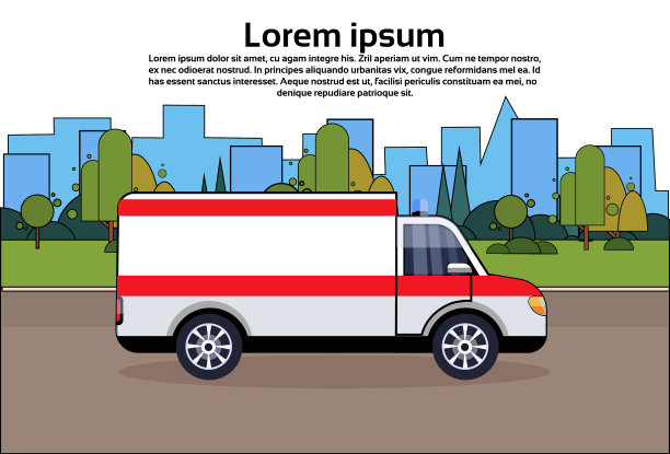 救护车，急救车，道路医疗车图片下载