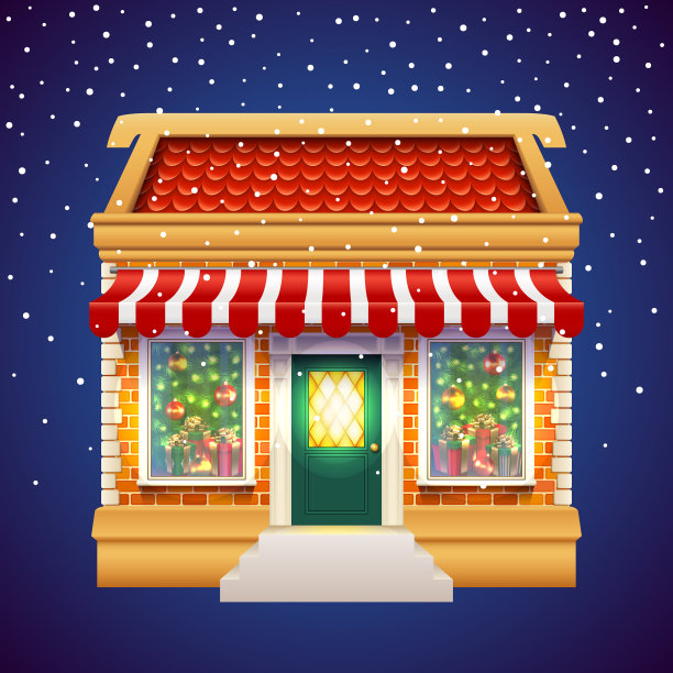 圣诞礼品商店，假日市场图片下载