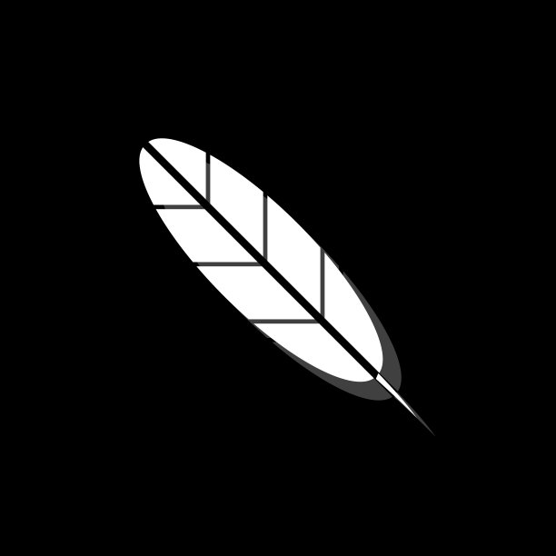 羽毛图标平图片下载