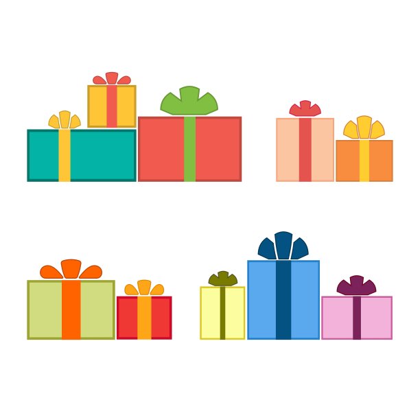 圣诞礼物平图片下载