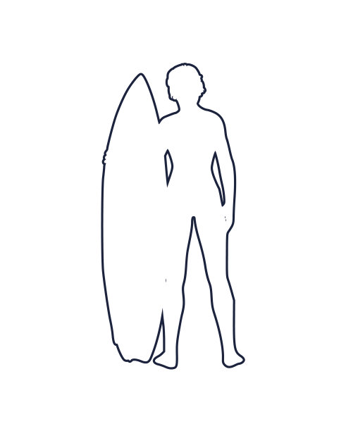 和冲浪板摆姿势的女士图片下载