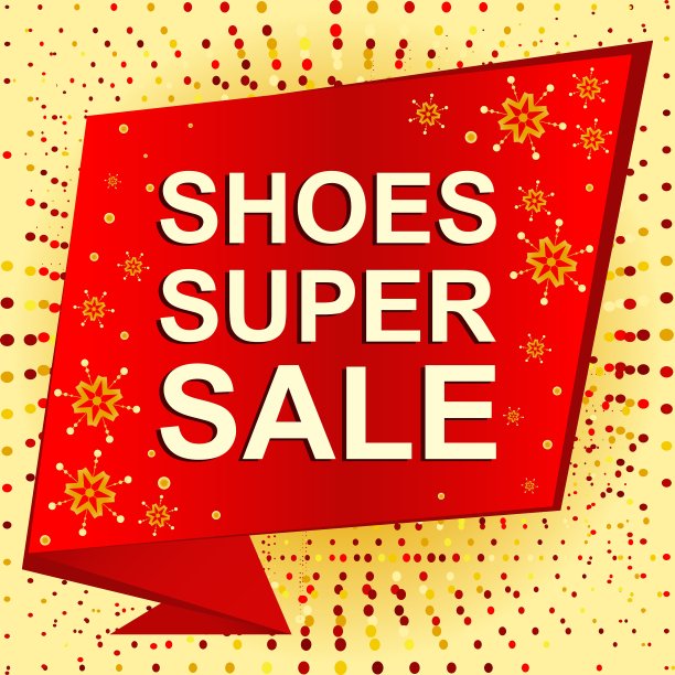 大冬季销售海报与鞋超级销售文字图片下载