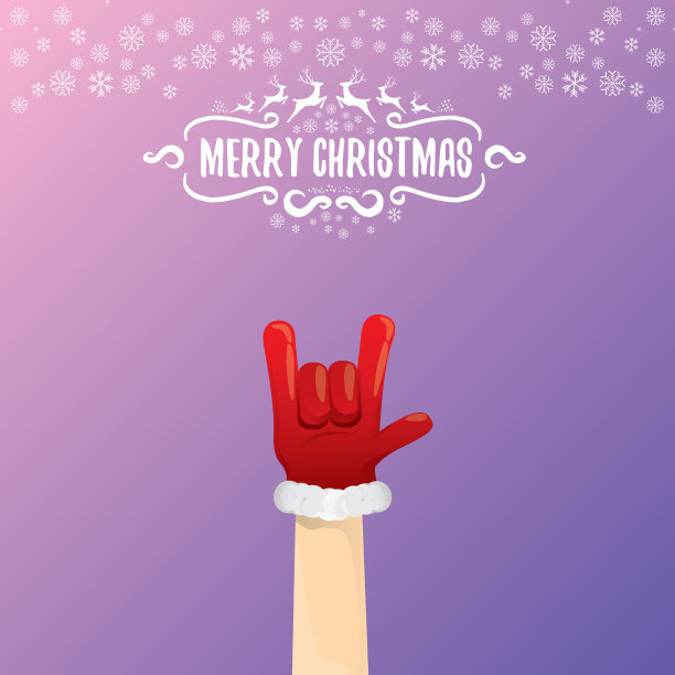 卡通摇滚圣诞老人与图片下载