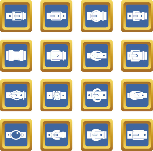 皮带扣图标设置为蓝色图片下载