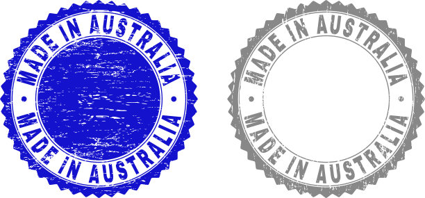 澳洲制造的格朗基纹理邮票印章图片下载