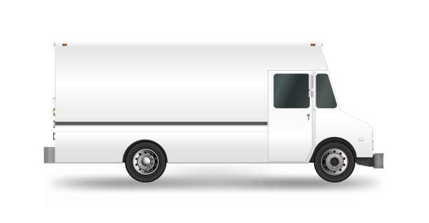白色卡车货车eps 10图片下载