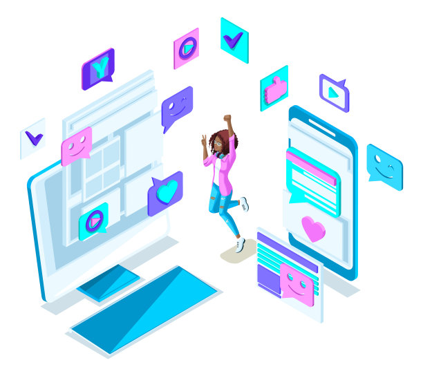 等距酷女孩少年跳跃z一代图片下载