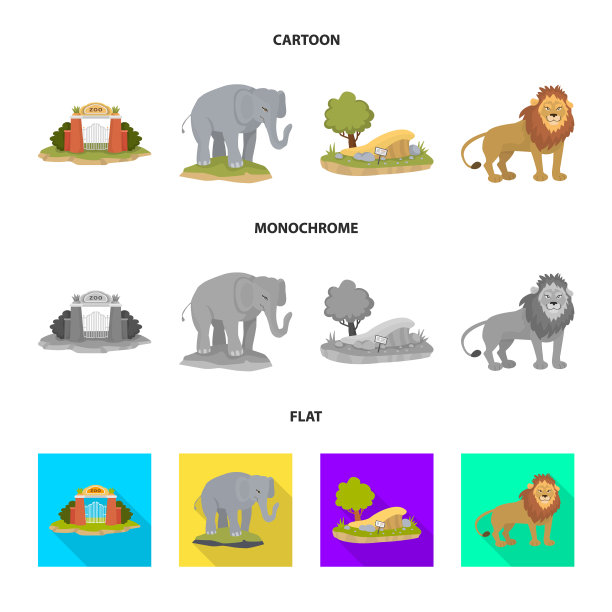 孤立对象的自然和有趣的符号收集图片下载