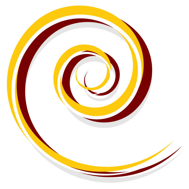 抽象的螺旋装饰元素以红色和图片下载