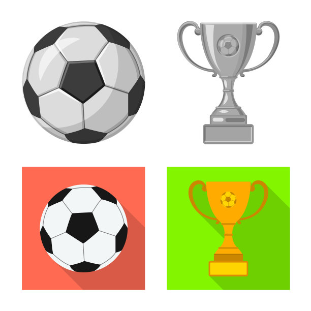 足球和齿轮标志设置图片下载