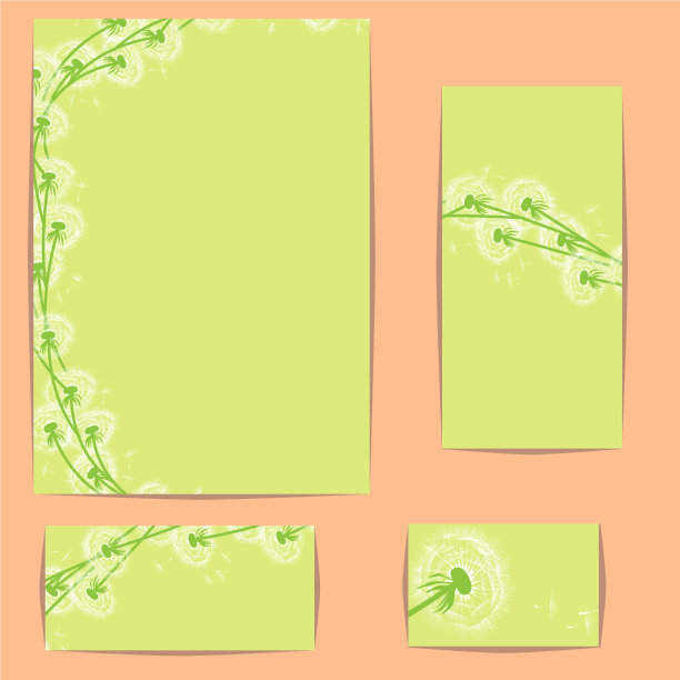 企业风格模板与蒲公英图片下载