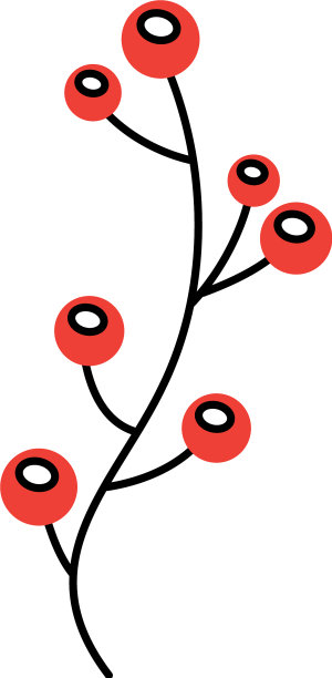 秋天的树枝用浆果自然装饰图片下载