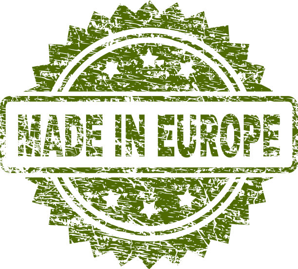 Grunge纹理在欧洲制造邮票印章图片下载