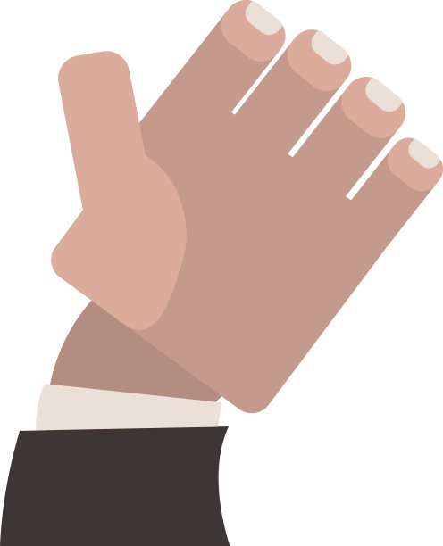 半张开的手与正式西装袖子图片下载