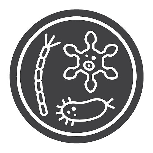 细菌培养皿标志医学图标图片下载