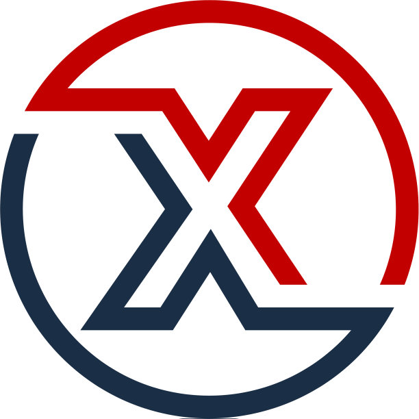 X字母圆形线条logo图标设计图片下载