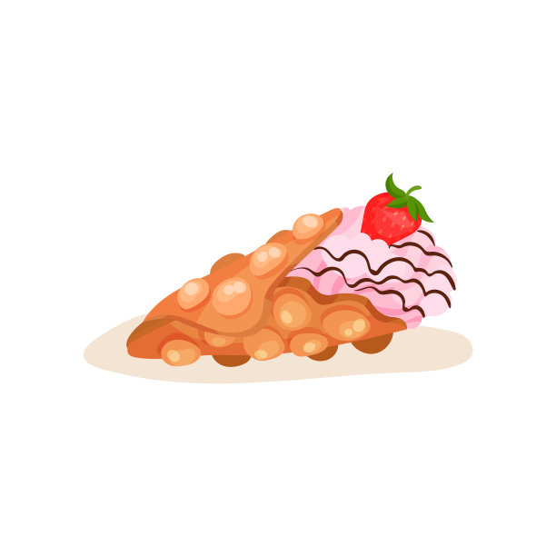 香港华夫饼配冰淇淋和熟透的图片下载