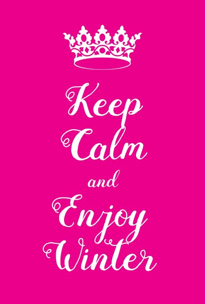 保持冷静，享受冬季海报图片下载