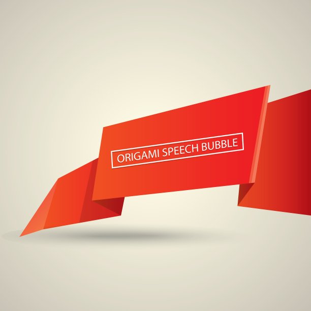 抽象光滑的红色语音气泡图片下载