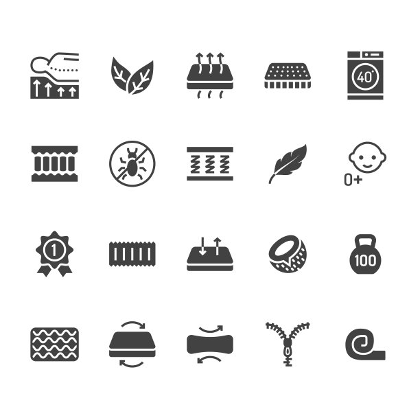 整形床垫平字形图标床垫图片下载