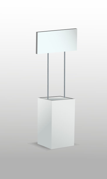 空白的晋升站在白色的背景上图片下载