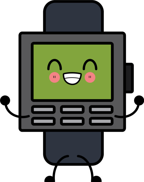 卡哇伊手腕表表链方形符号图片下载