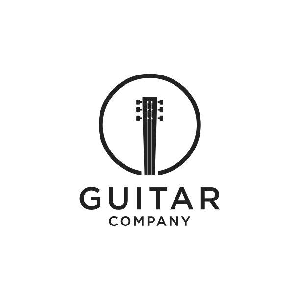 吉他火标志设计图片下载