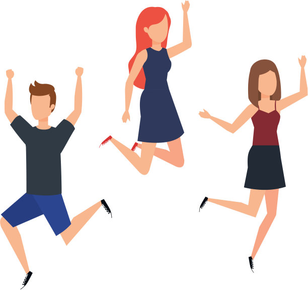 一群年轻人在庆祝图片下载