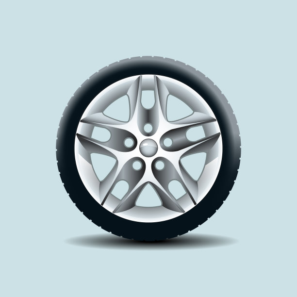 汽车车轮孤立在清楚的背景图片下载