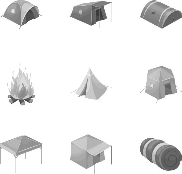 各种帐篷等旅游用品图片下载