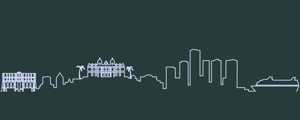 摩纳哥单线轮廓线图片下载