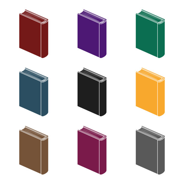 蓝色站立书图标在黑色风格孤立上图片下载