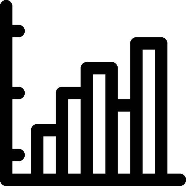 带轮廓样式的图表图标集图片下载
