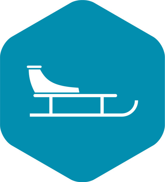 雪橇图标简约风格图片下载