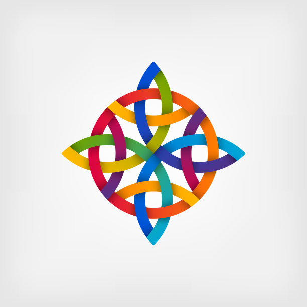 渐变颜色中的抽象扭曲符号图片下载