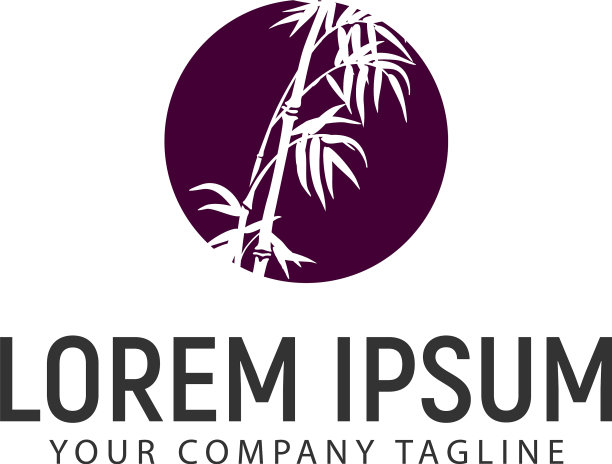 竹标志设计概念模板图片下载