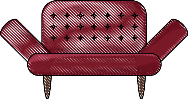 沙发上的图标形象图片下载